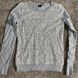 Express Gray Sequin Crewneck Sweater Size M